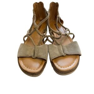 "Pikolinos" Alcudia Suede Gladiator Sandals Taupe Sage Green Women SZ 39